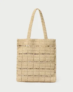 Loeffler Randall Orion Blue/White Raffia Tote