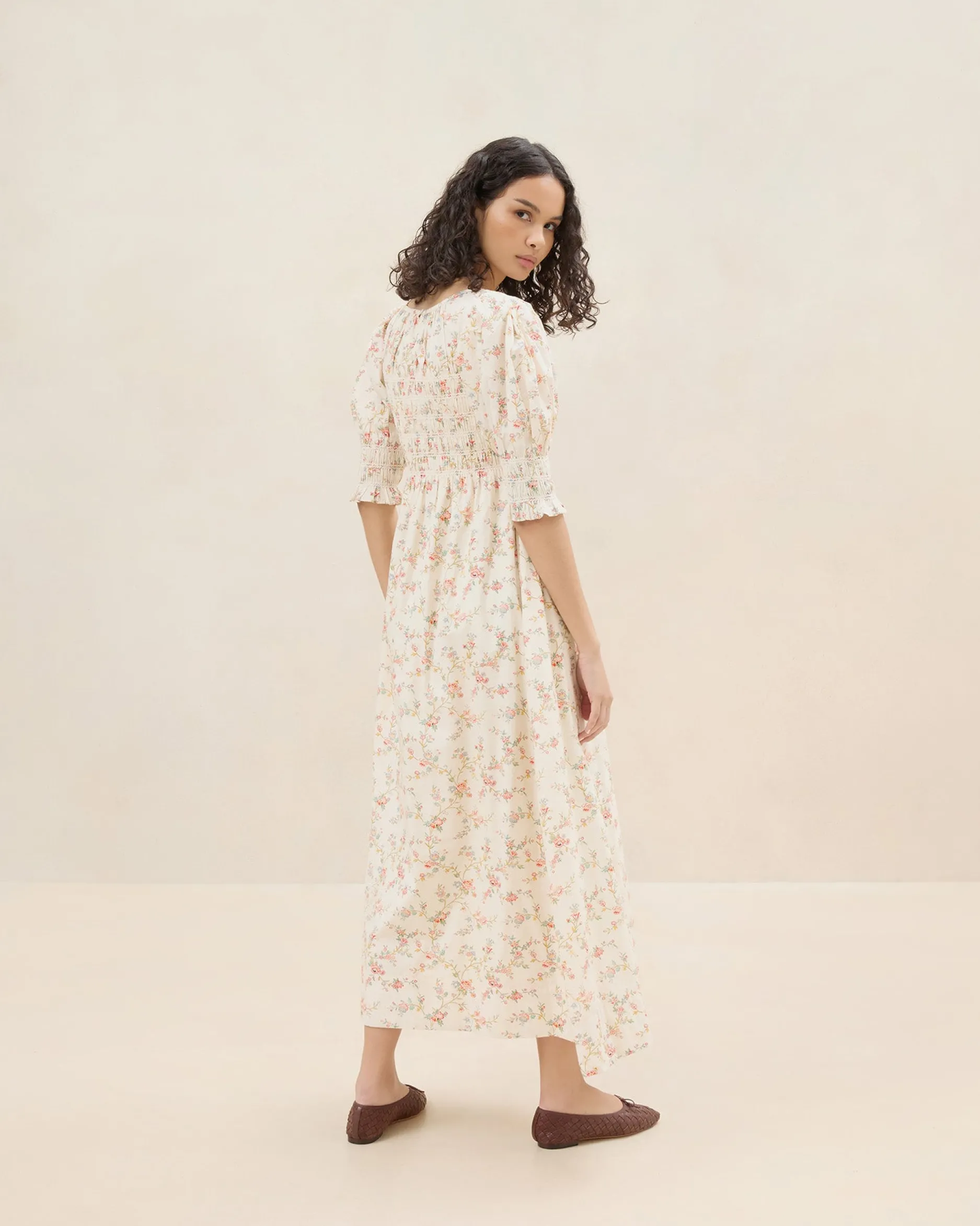 Loeffler Randall Quinn Pink Floral Cinched Dress