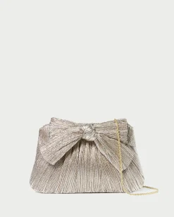Loeffler Randall Rayne White Lace Bow Clutch
