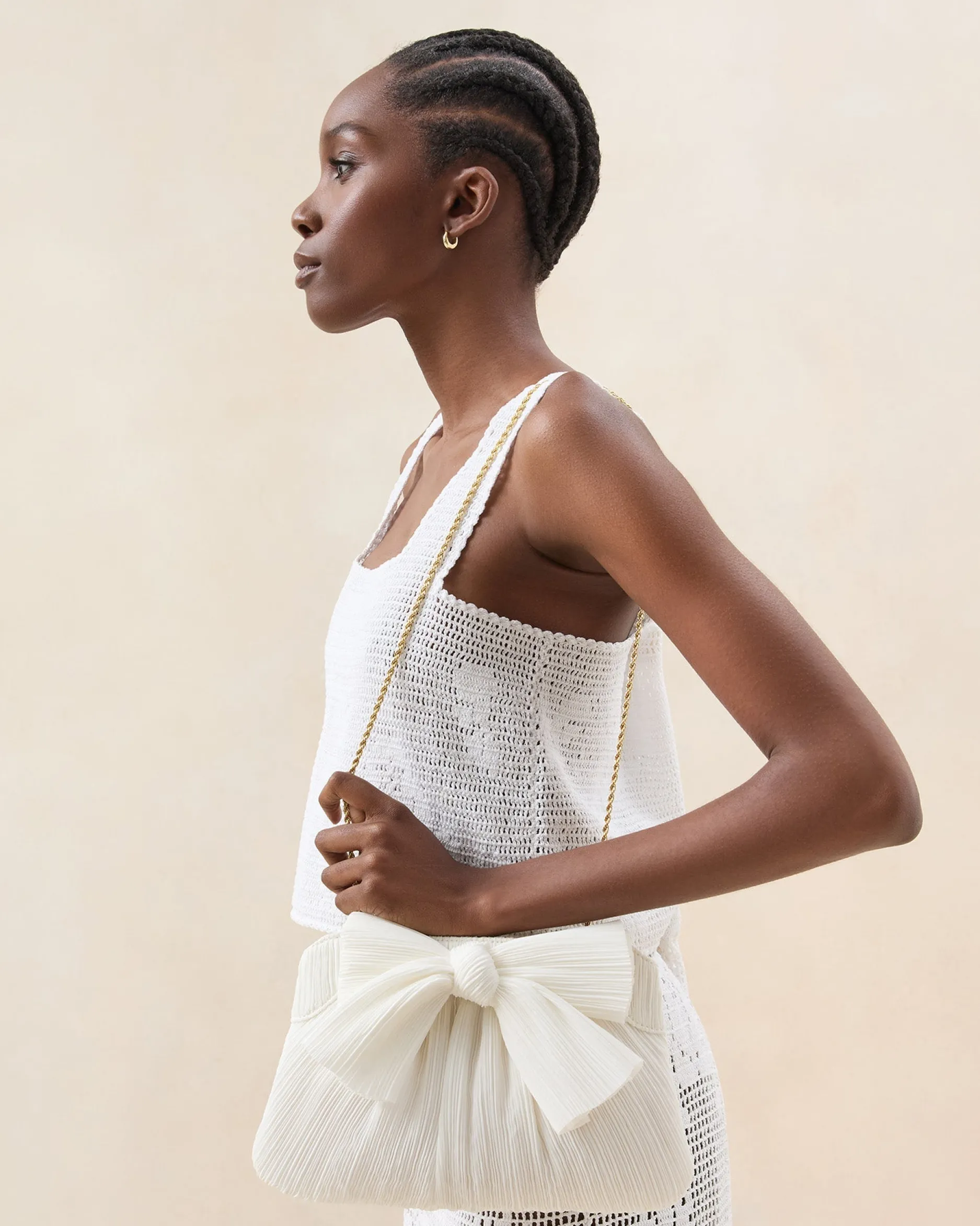 Loeffler Randall Rayne Pleated Bow Clutch
