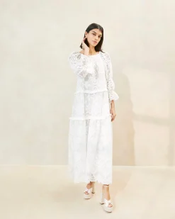Loeffler Randall Antoinette Tiered Lace Dress
