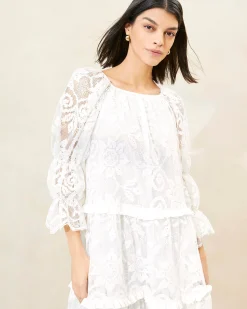 Loeffler Randall Antoinette Tiered Lace Dress