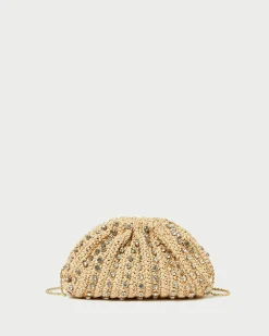 Loeffler Randall Bailey Blue Floral Pleated Clutch