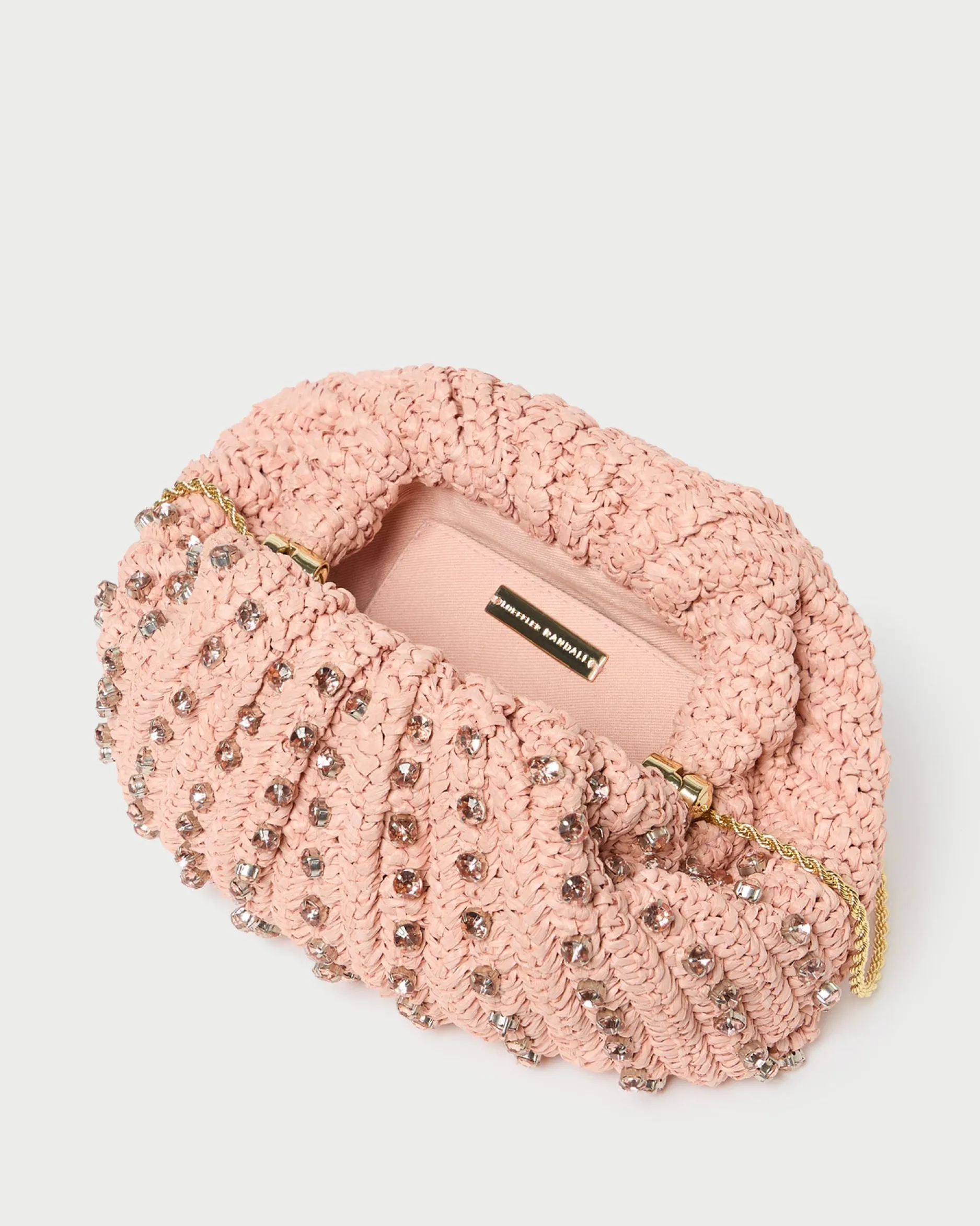 Loeffler Randall Bailey Blue Floral Pleated Clutch