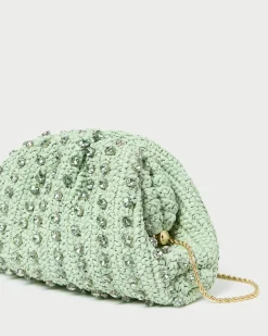 Loeffler Randall Bailey Blue/Crystal Dome Clutch