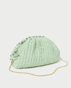 Loeffler Randall Bailey Blue/Crystal Dome Clutch