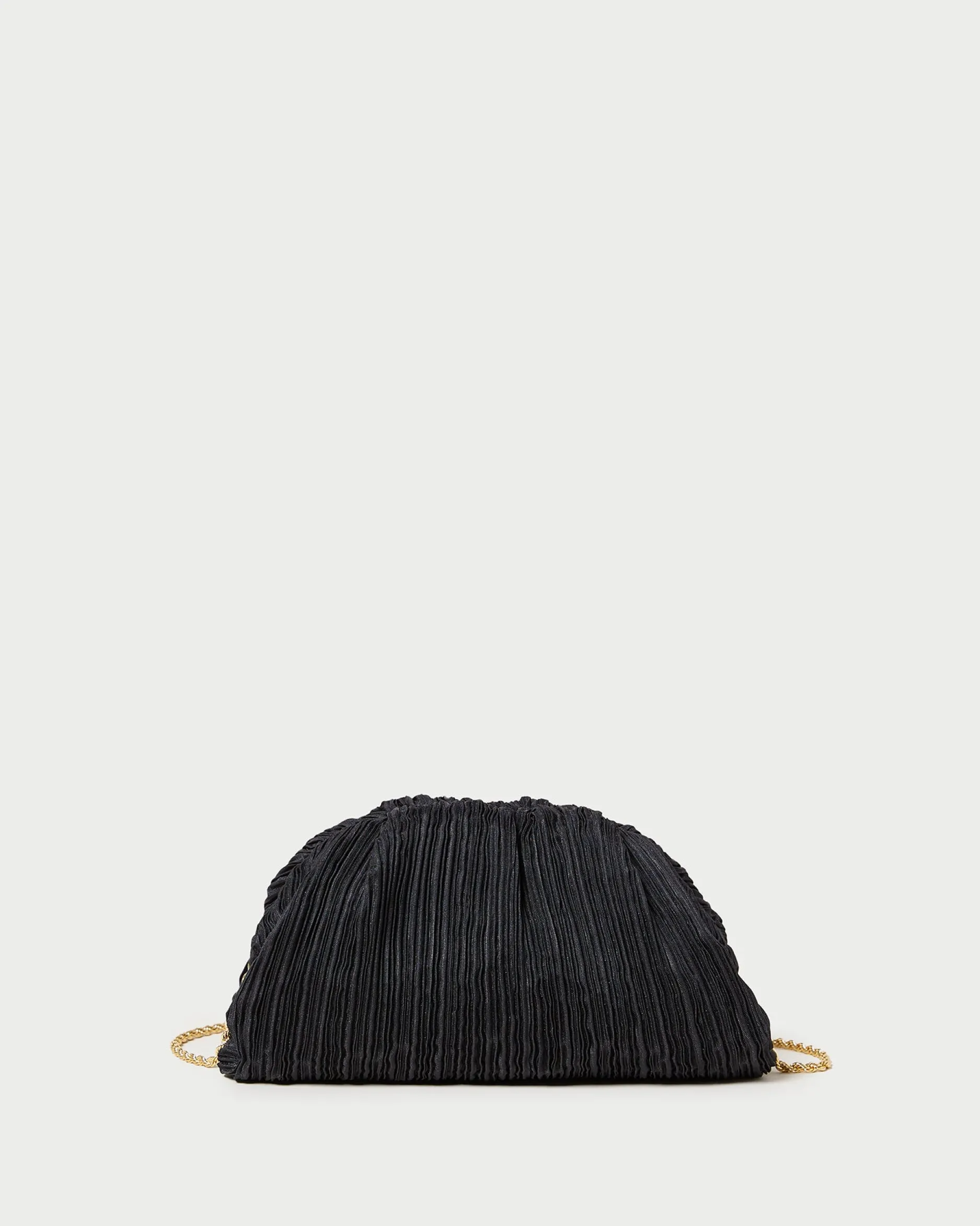 Loeffler Randall Bailey White Pleated Dome Clutch
