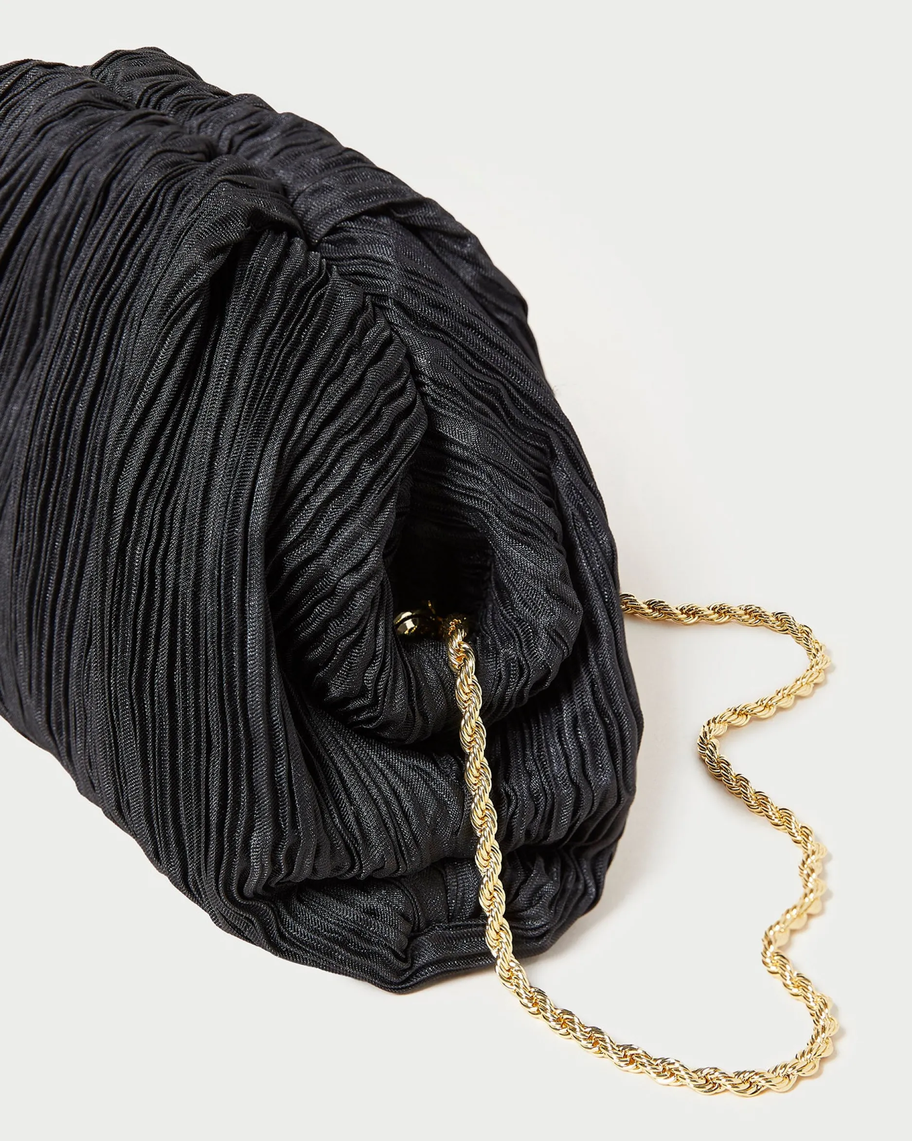 Loeffler Randall Bailey White Pleated Dome Clutch