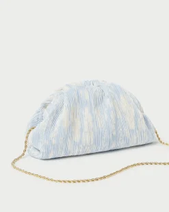 Loeffler Randall Bailey White Pleated Dome Clutch