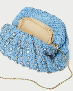 Loeffler Randall Bailey White/Crystal Dome Clutch
