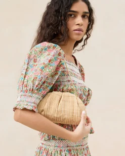 Loeffler Randall Bailey White/Crystal Dome Clutch