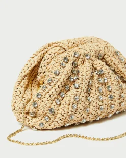 Loeffler Randall Bailey White/Crystal Dome Clutch