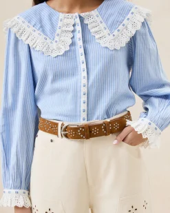 Loeffler Randall Beckett Cacao Suede Studded Belt