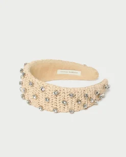 Loeffler Randall Bellamy Natural/Crystal Puffy Headband