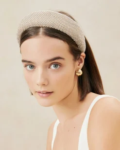 Loeffler Randall Bellamy Natural/Crystal Puffy Headband