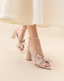 Loeffler Randall Camellia Blue Floral Bow Heel