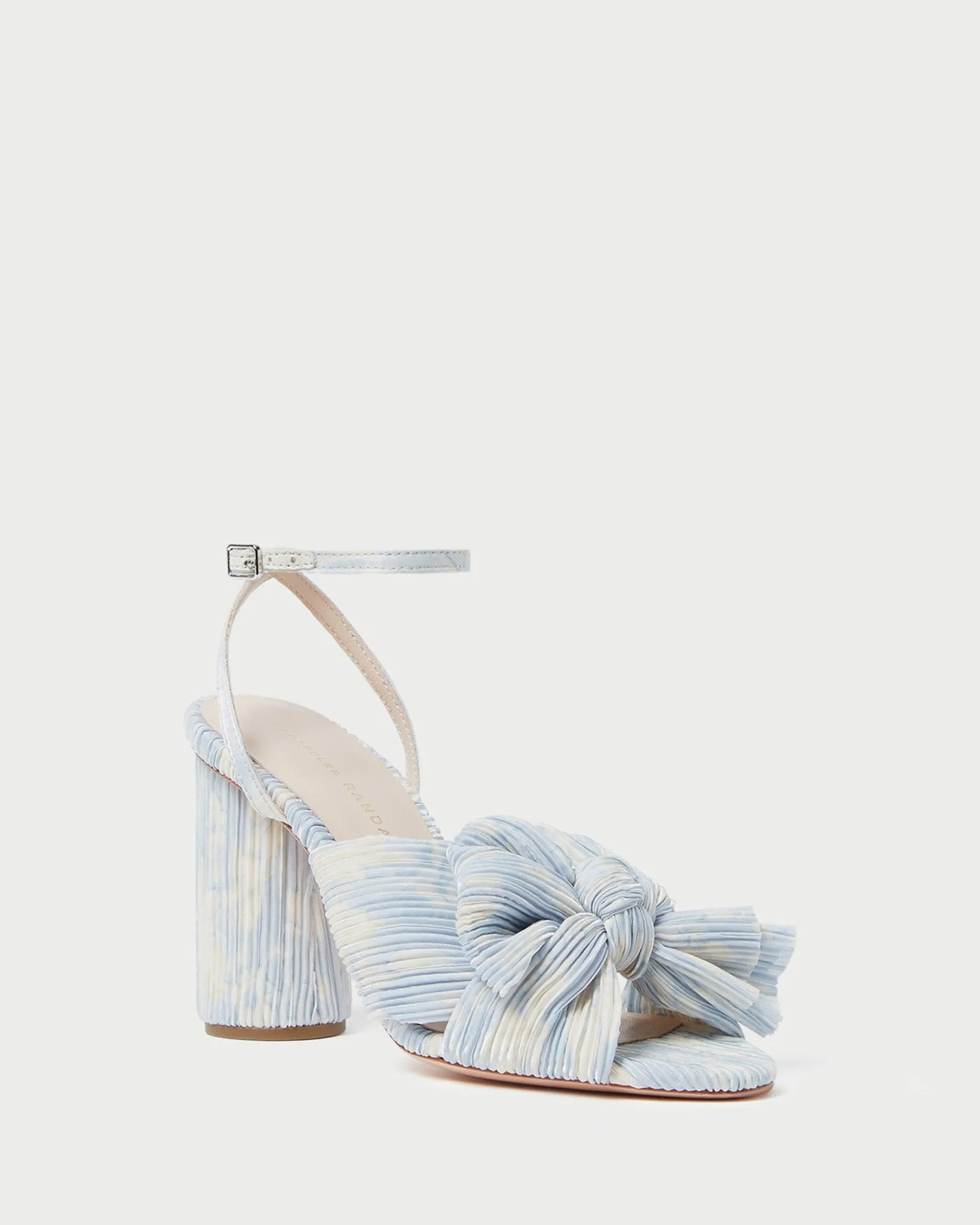 Loeffler Randall Camellia Pearl Pleated Bow Heel