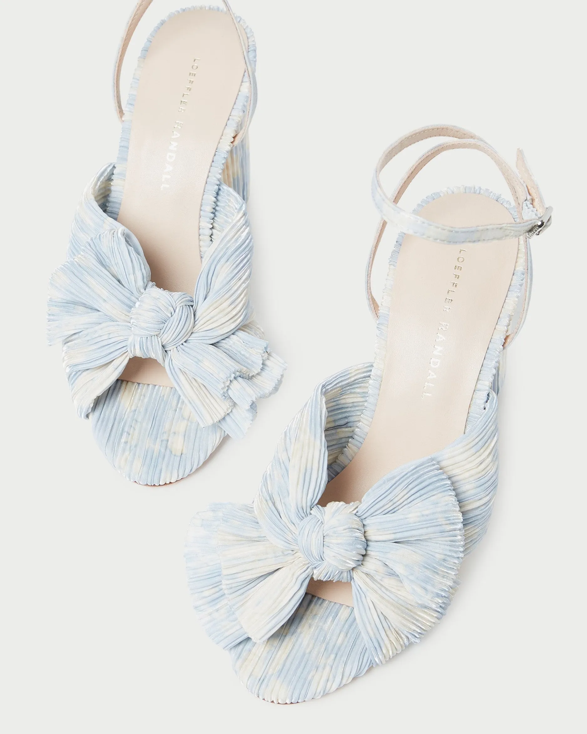 Loeffler Randall Camellia Pearl Pleated Bow Heel