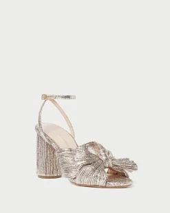 Loeffler Randall Camellia Pearl Pleated Bow Heel