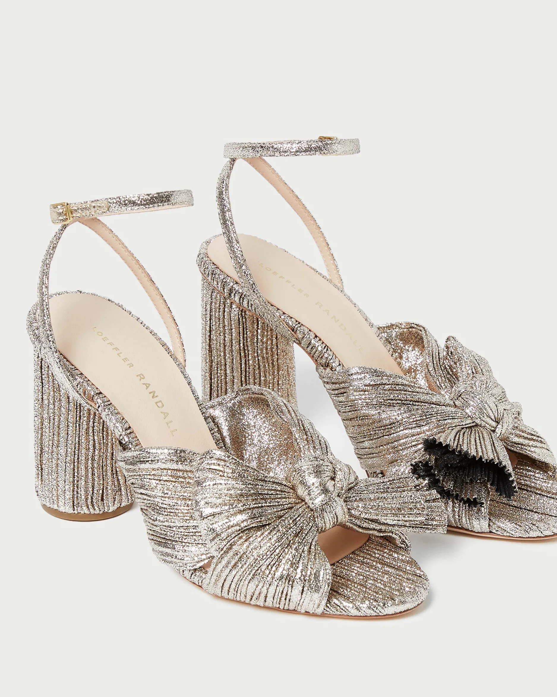 Loeffler Randall Camellia Pearl Pleated Bow Heel