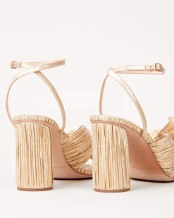 Loeffler Randall Camellia Pearl Pleated Bow Heel