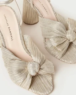 Loeffler Randall Camellia Pearl Pleated Bow Heel