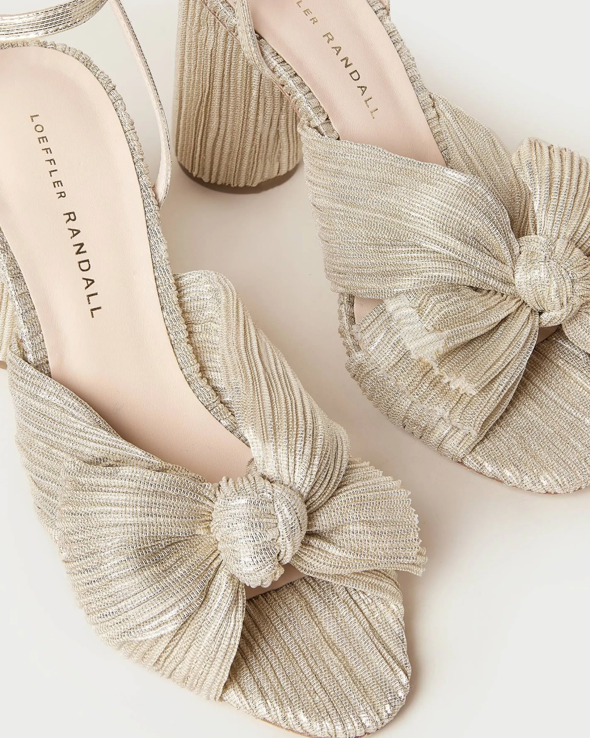 Loeffler Randall Camellia Pearl Pleated Bow Heel