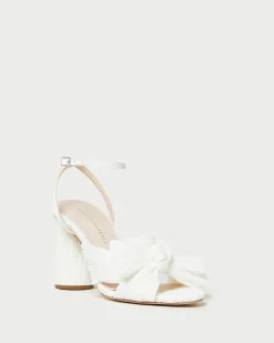 Loeffler Randall Camellia Pearl Pleated Bow Heel