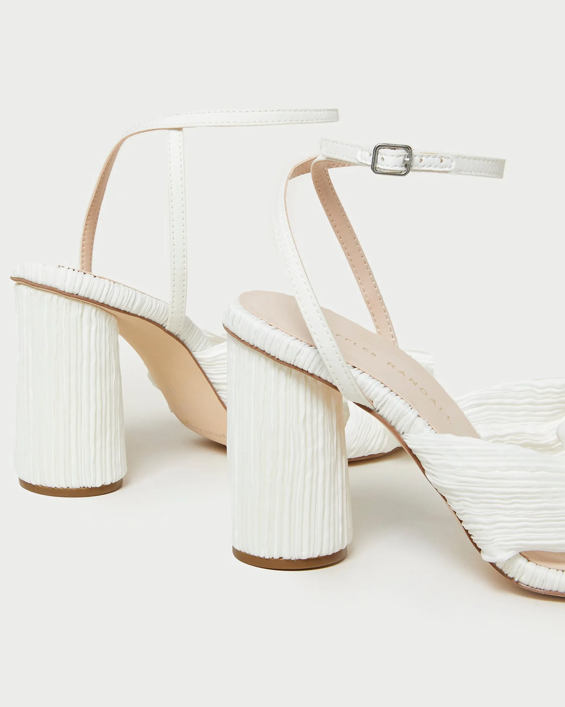 Loeffler Randall Camellia Pearl Pleated Bow Heel