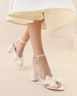 Loeffler Randall Camellia Pearl Pleated Bow Heel