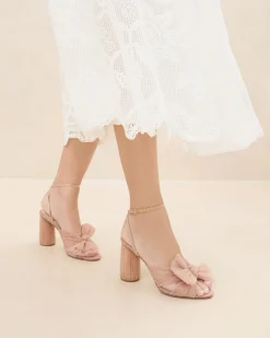 Loeffler Randall Camellia Pearl Pleated Bow Heel
