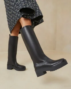 Loeffler Randall Carlee Black Tall Lug Boot