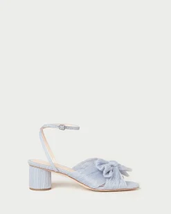 Loeffler Randall Dahlia Blue Floral Bow Heel