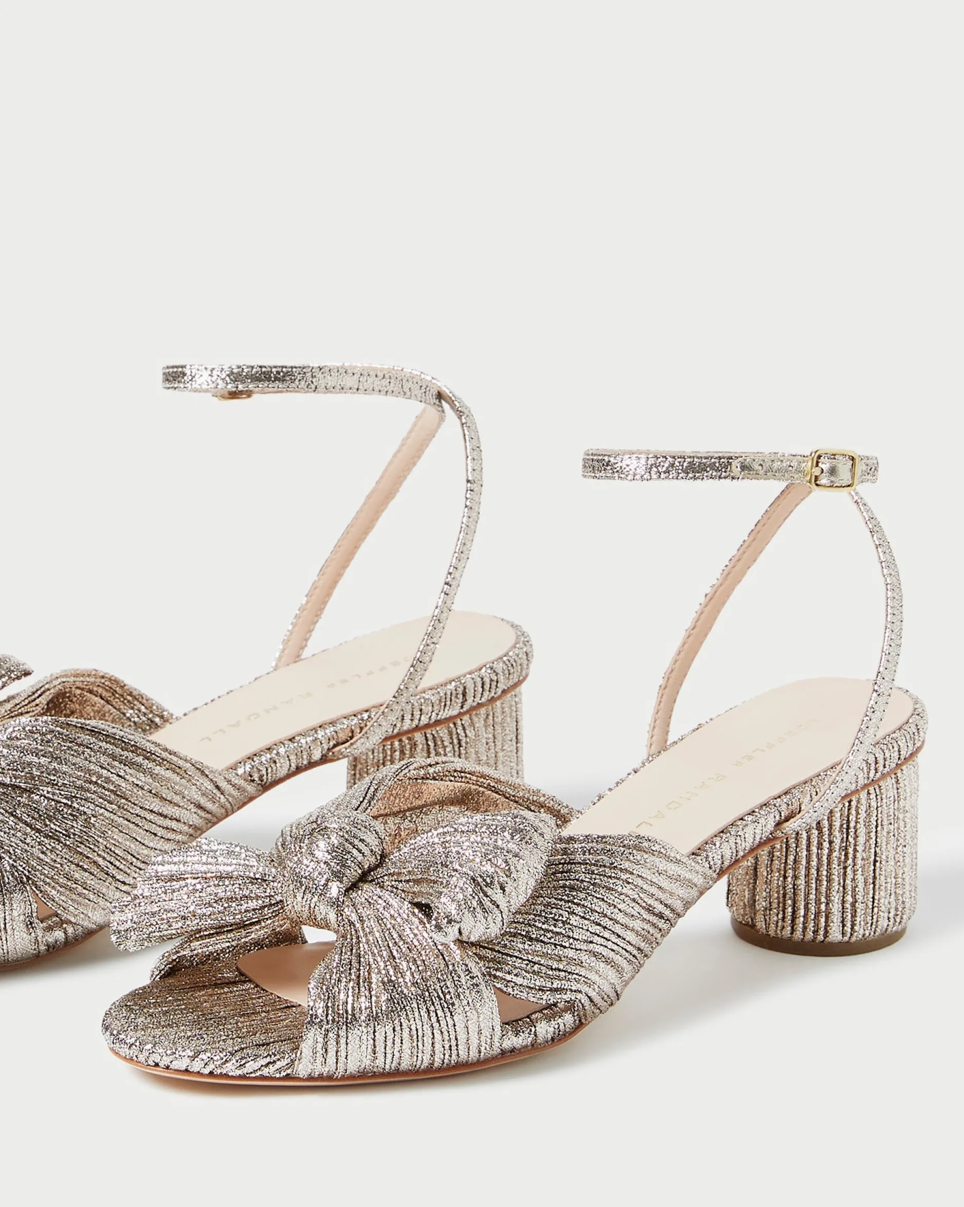 Loeffler Randall Dahlia Blue Floral Bow Heel