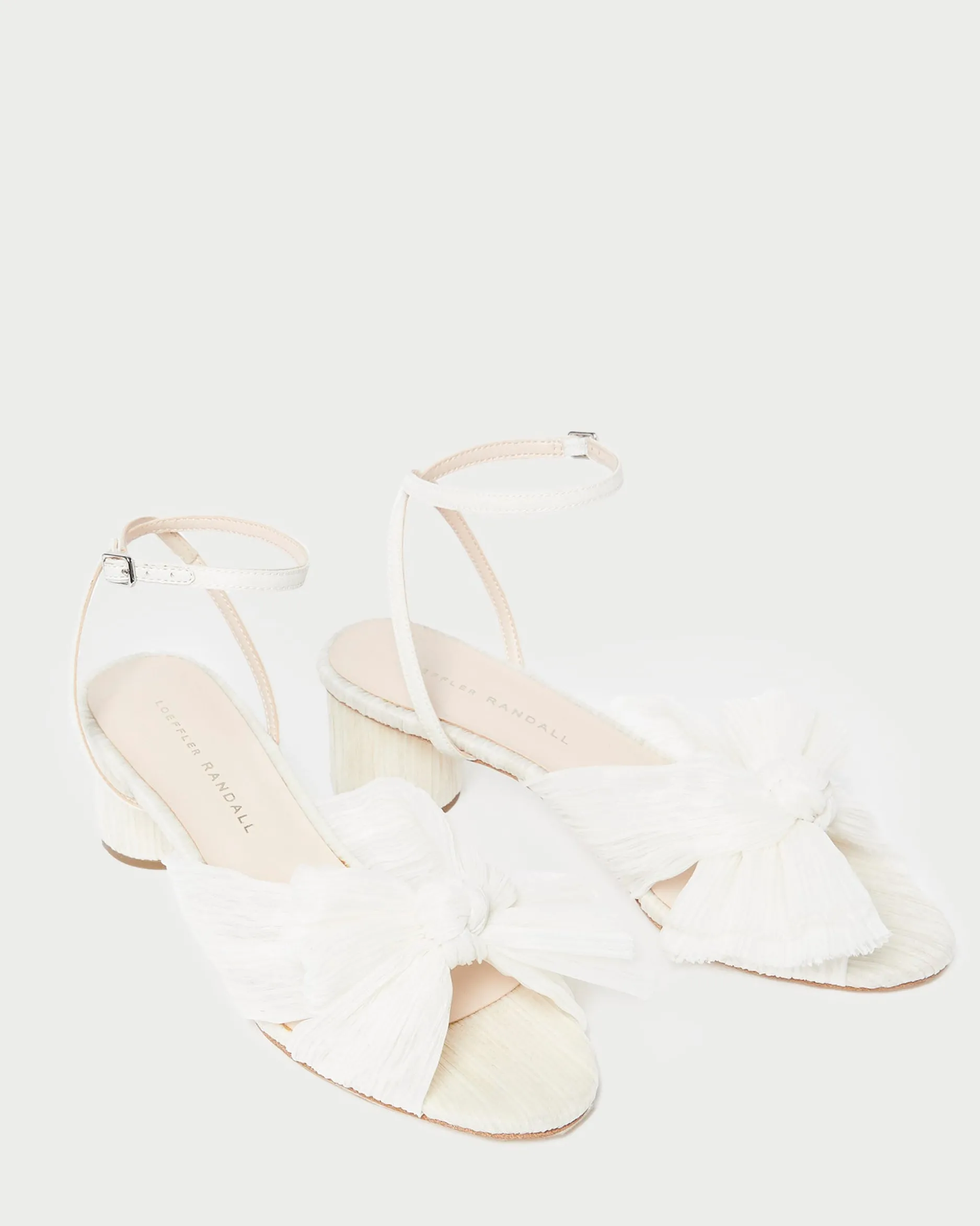 Loeffler Randall Dahlia Blue Floral Bow Heel