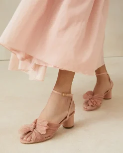 Loeffler Randall Dahlia Blue Floral Bow Heel
