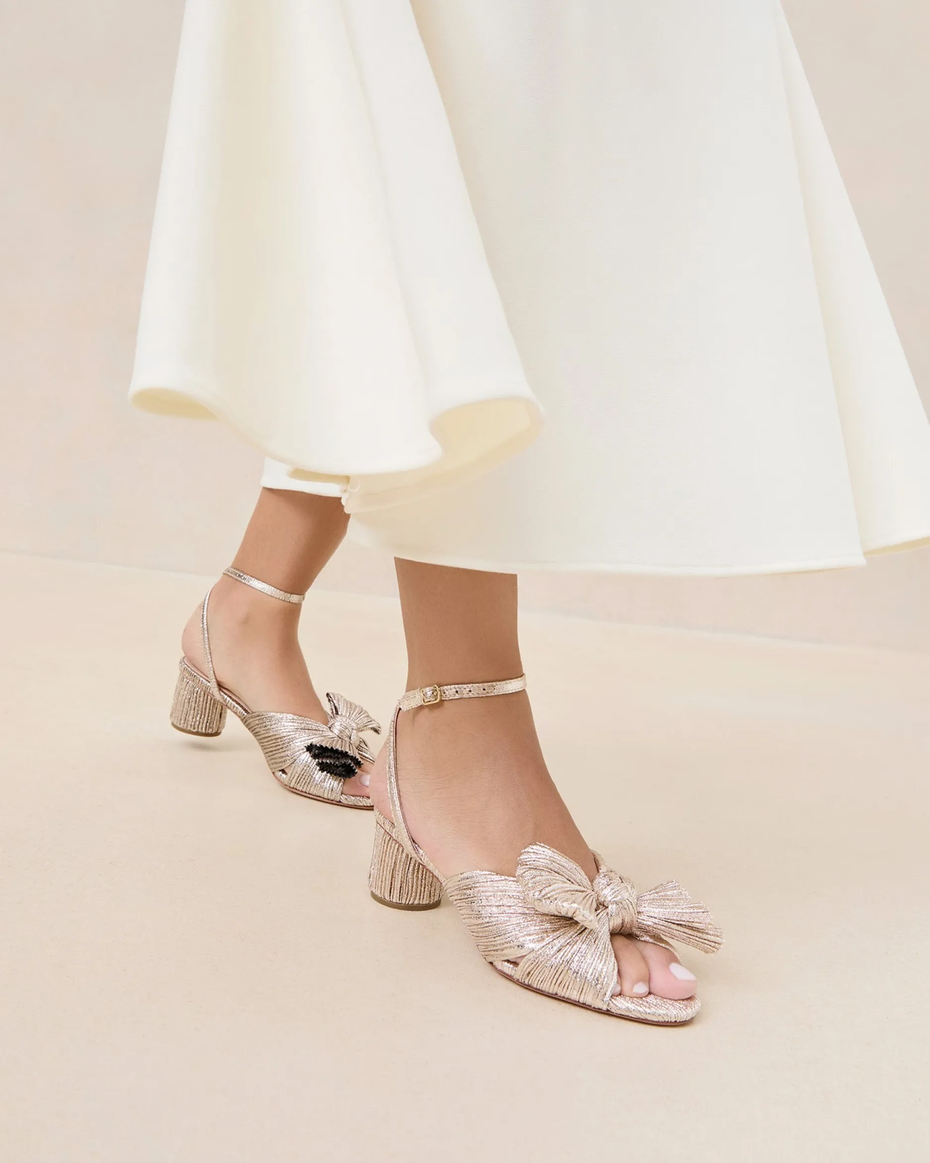 Loeffler Randall Dahlia Pearl Pleated Bow Heel