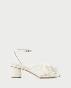 Loeffler Randall Dahlia White Lace Bow Heel