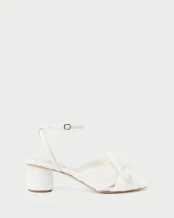 Loeffler Randall Dahlia White Lace Bow Heel