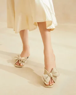 Loeffler Randall Daphne Pleated Bow Slide