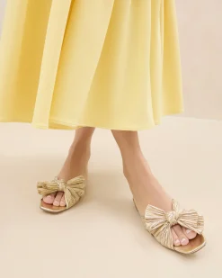 Loeffler Randall Daphne Pleated Bow Slide