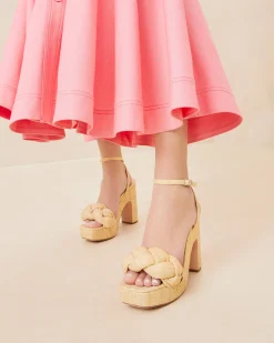 Loeffler Randall Fae Denim Platform Heel