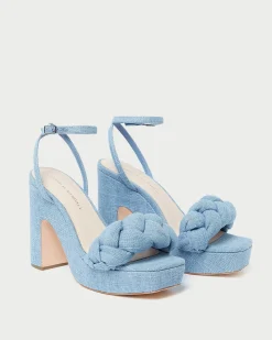 Loeffler Randall Fae Denim Platform Heel