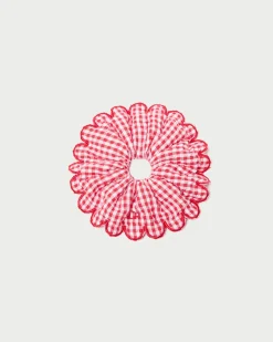 Loeffler Randall Frankie Pink Floral Scallop Scrunchie