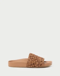 Loeffler Randall Henri Green/White Crochet Raffia Sandal