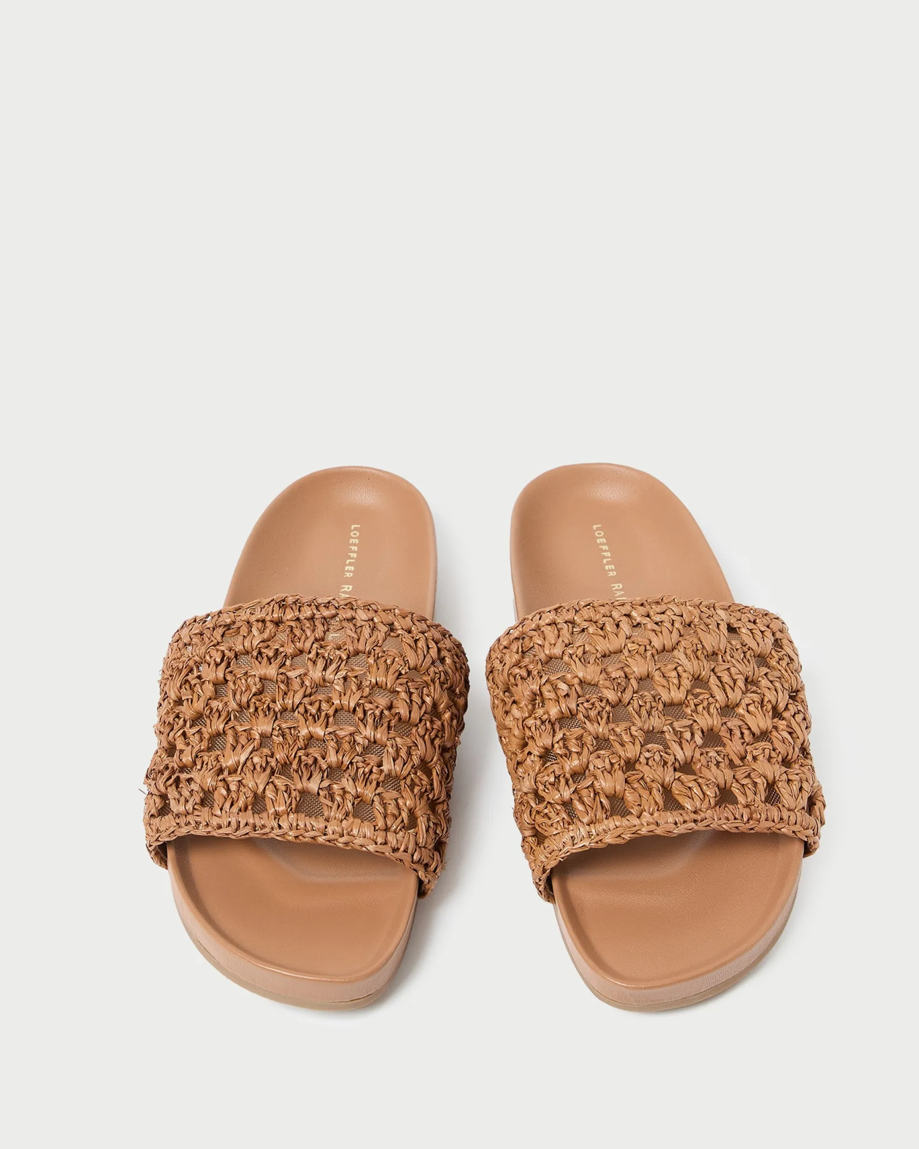 Loeffler Randall Henri Green/White Crochet Raffia Sandal