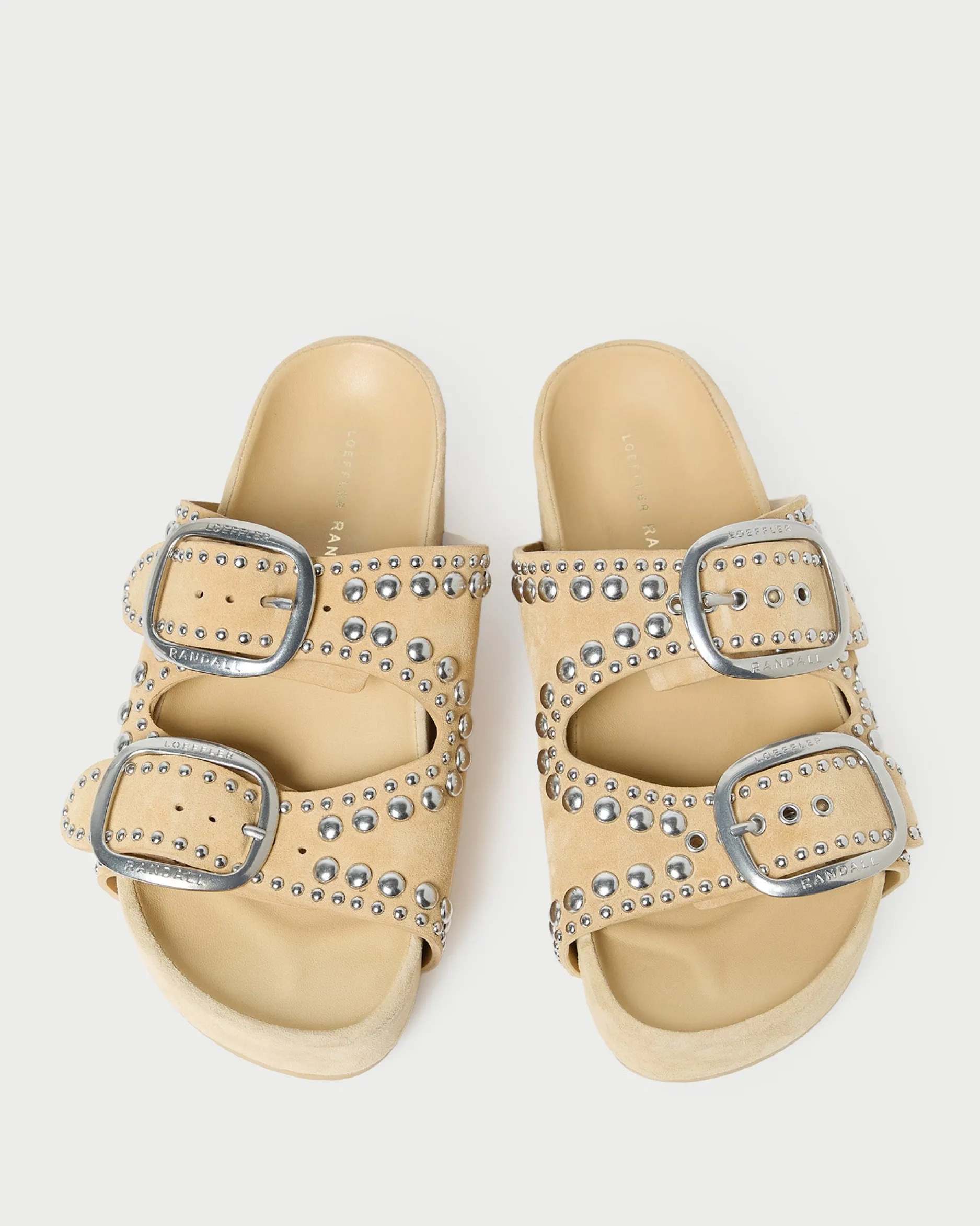 Loeffler Randall Jack Espresso Leather Studded Sandal