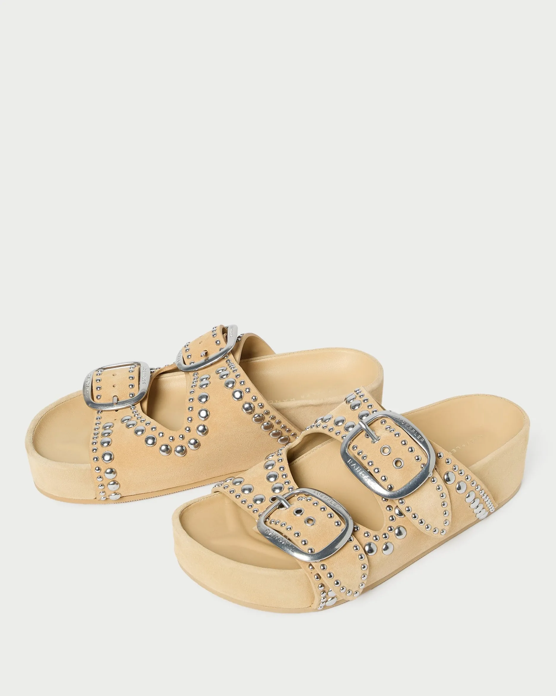 Loeffler Randall Jack Espresso Leather Studded Sandal