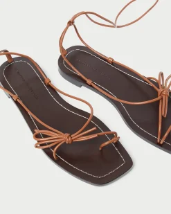 Loeffler Randall Jude Leather Flat Sandal
