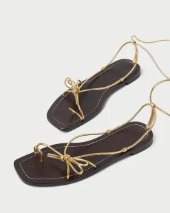 Loeffler Randall Jude Leather Flat Sandal